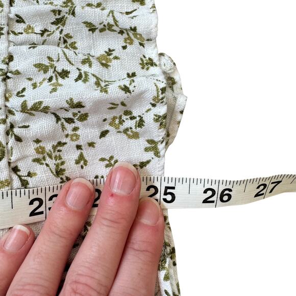 Reformation Desiree Linen Dress Ivy - Picture 11 of 11